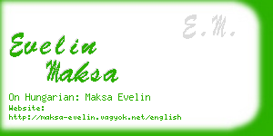 evelin maksa business card